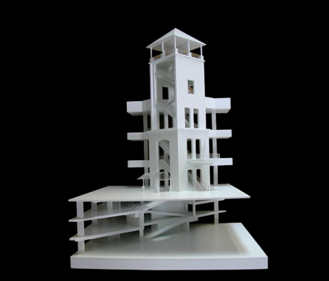 Maquetas: Frum Madeira - Torre: Estudo para tnel de vento, Funchal, Madeira (figura 2)