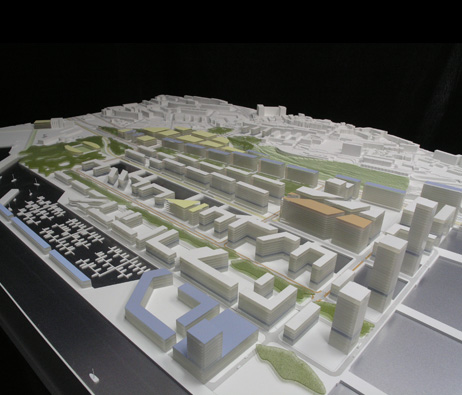 Maquetas: Centro comercial, pavilho multiusos e arranjo paisagstico. Margueira, Almada (figura 3)